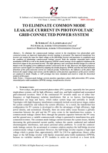 TO ELIMINATE COMMON MODE LEAKAGE CURRENT IN