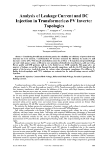 Analysis of Leakage Current and DC Injection in Transformerless PV