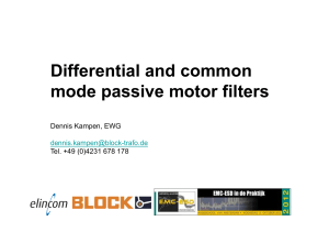 Differential and common mode passive motor filters - EMC