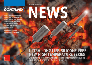 UlTra-loNg liFE, siliCoNE-FrEE NEw high TEmpEraTUrE sEriEs