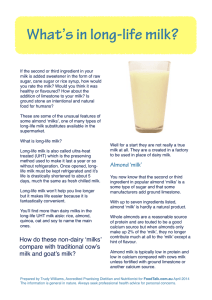 What`s in your long-life milk? April 2014 FoodTalk Newsletter. copy