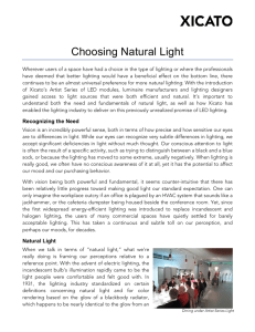 Choosing Natural Light