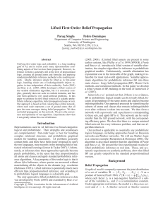 Lifted First-Order Belief Propagation