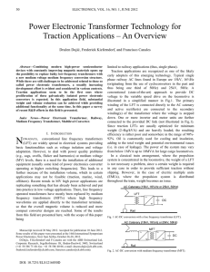 Power Electronic Transformer Technology for Traction Applications