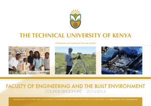 the Faculty Brochure - The Technical University of Kenya