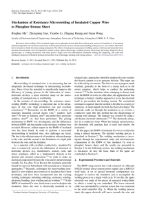 Mechanism of Resistance Microwelding of Insulated Copper Wire to