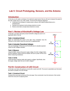 Lab 5: Circuit Prototyping, Sensors, and the Arduino