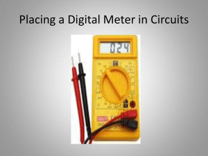 Placing a Digital Meter in Circuits - Cleveland Institute of Electronics
