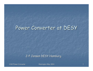 Power Converter at DESY - CERN Accelerator School