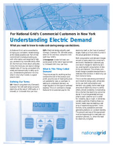 Understanding Electric Demand