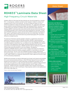RO4835™ Laminate Data Sheet