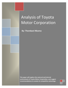 PDF Analysis of Toyota Motor Corporation