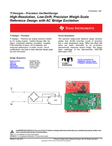 Precision Weigh-Scale Reference Design with AC Bridge Excitation