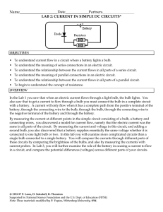 Name Date Partners LAB 2: CURRENT IN