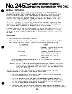 Model 245 Two Wire Remote Station Adapter w/ Supervised Fire Circ.