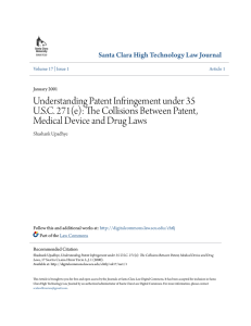 Understanding Patent Infringement under 35 U.S.C. 271(e): The