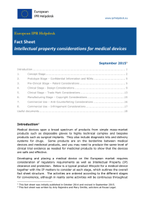 IP considerations for medical devices