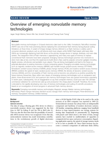 Overview of emerging nonvolatile memory technologies | Nanoscale