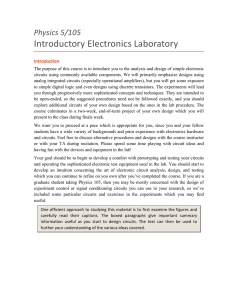 Introductory Electronics Laboratory