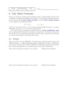 Lab 6: Motor Constants