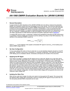 AN-1868 EMIRR Evaluation Boards for LMV861