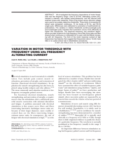 VARIATION IN MOTOR THRESHOLD WITH FREQUENCY