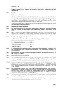 Chapter 6.11 Requirements for the design, construction, inspection