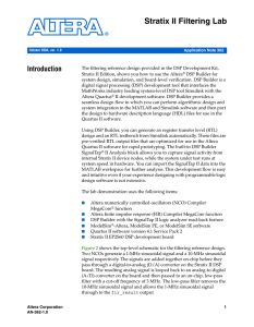 AN 362: Stratix II Filtering Reference Design Lab