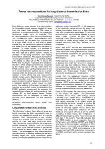 Power loss evaluations for long distance transmission lines