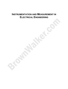 Instrumentation and Measurement in Electrical