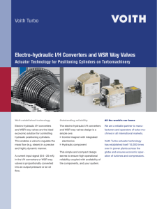 Electro-hydraulic I/H Converters and WSR Way Valves