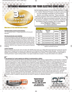 extended warranties for your electric core rigs!