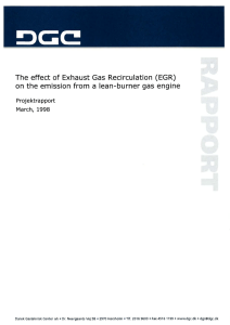 The effect of Exhaust Gas Recirculation (EGR)