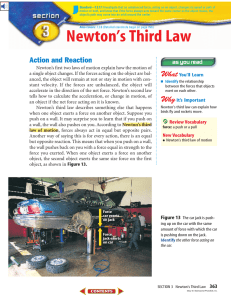 Newton`s Third Law