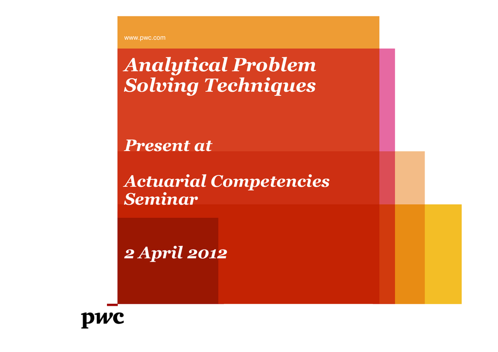 analytical problem solving performance review