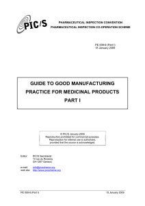 Guide to good manufacturing practice for medicinal products
