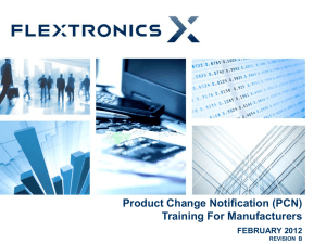 Product Change Notification (PCN) Training For Manufacturers