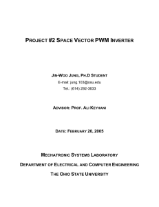 project #2 space vector pwm inverter