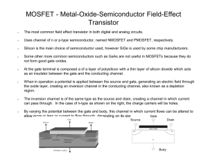 MOSFET - Metal-Oxide-Semiconduct Transistor Semiconductor