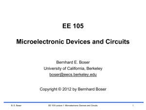 EE 105 Introduction to Microelectronics