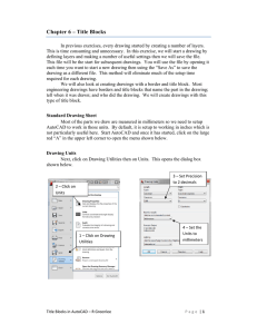 Chapter 6 – Title Blocks