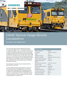 E40AC Narrow Gauge Electric Locomotives