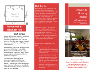 University Housing Interior Information Hall Facts: