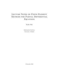 Lecture Notes on Finite Element Methods for Partial Differential
