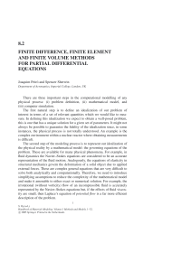 8.2 finite difference, finite element and finite volume methods for