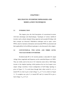 CHAPTER 3 MULTILEVEL INVERTER TOPOLOGIES AND