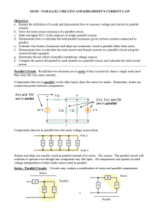 EE301 - PARALLEL CIRCUITS AND KIRCHHOFF`S CURRENT