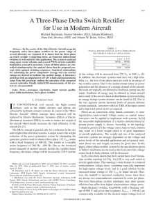 A Three-Phase Delta Switch Rectifier for Use in Modern Aircraft