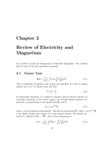 Chapter 2 Review of Electricity and Magnetism