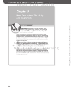 Chapter 5 Basic Concepts of Electricity and Magnetism